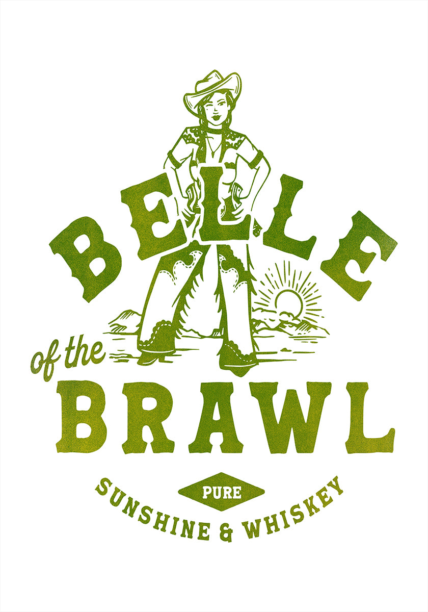 Belle Of The Brawl Cowgirl Wall Art Poster