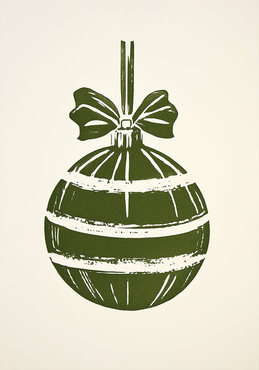 Christmas Ornament Green Poster