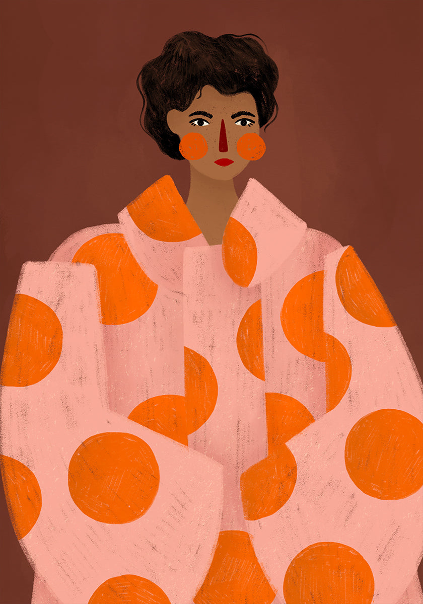 Woman With Orange Poster