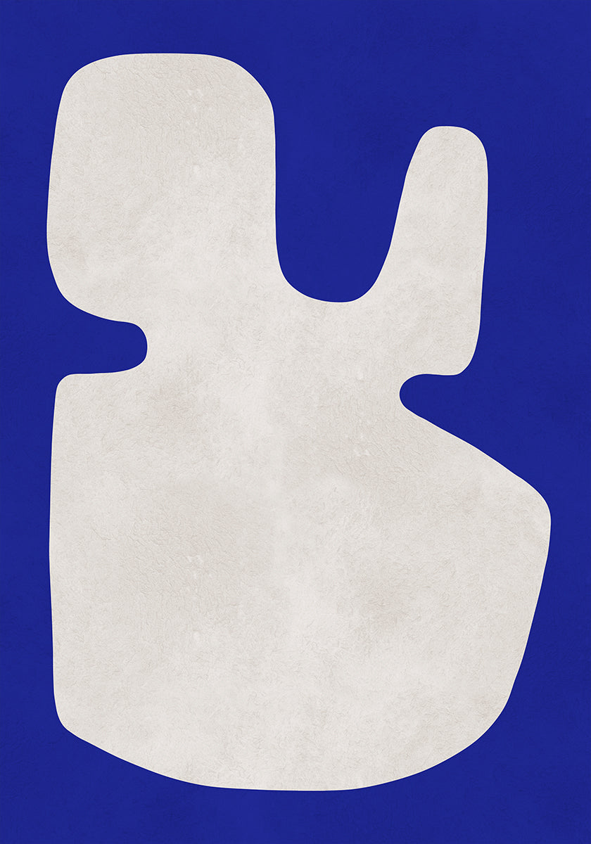 Blue and white art 4 Poster