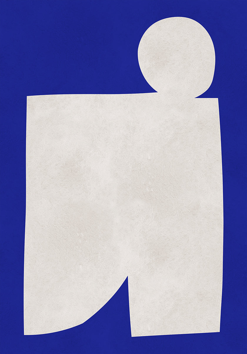 Blue and white art 2 Poster