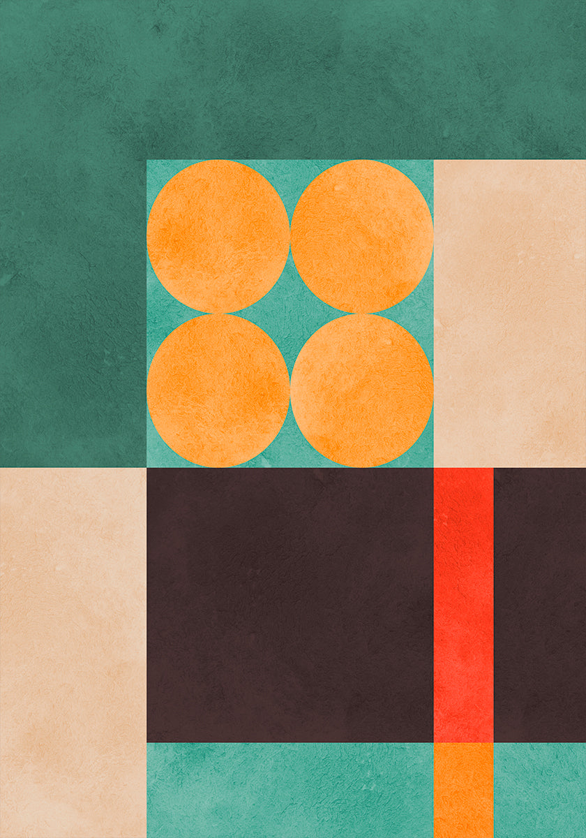 Colorful geometric composition 6 Poster