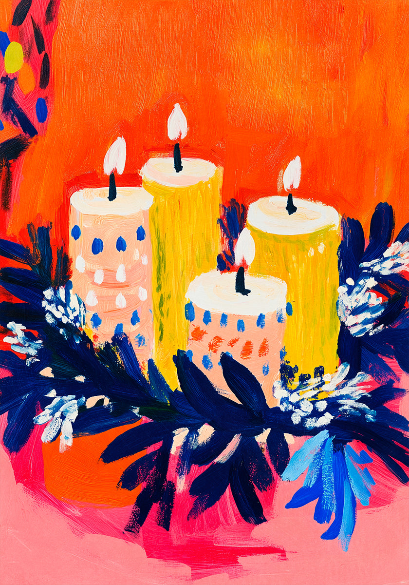 Radiant Candle Glow Poster
