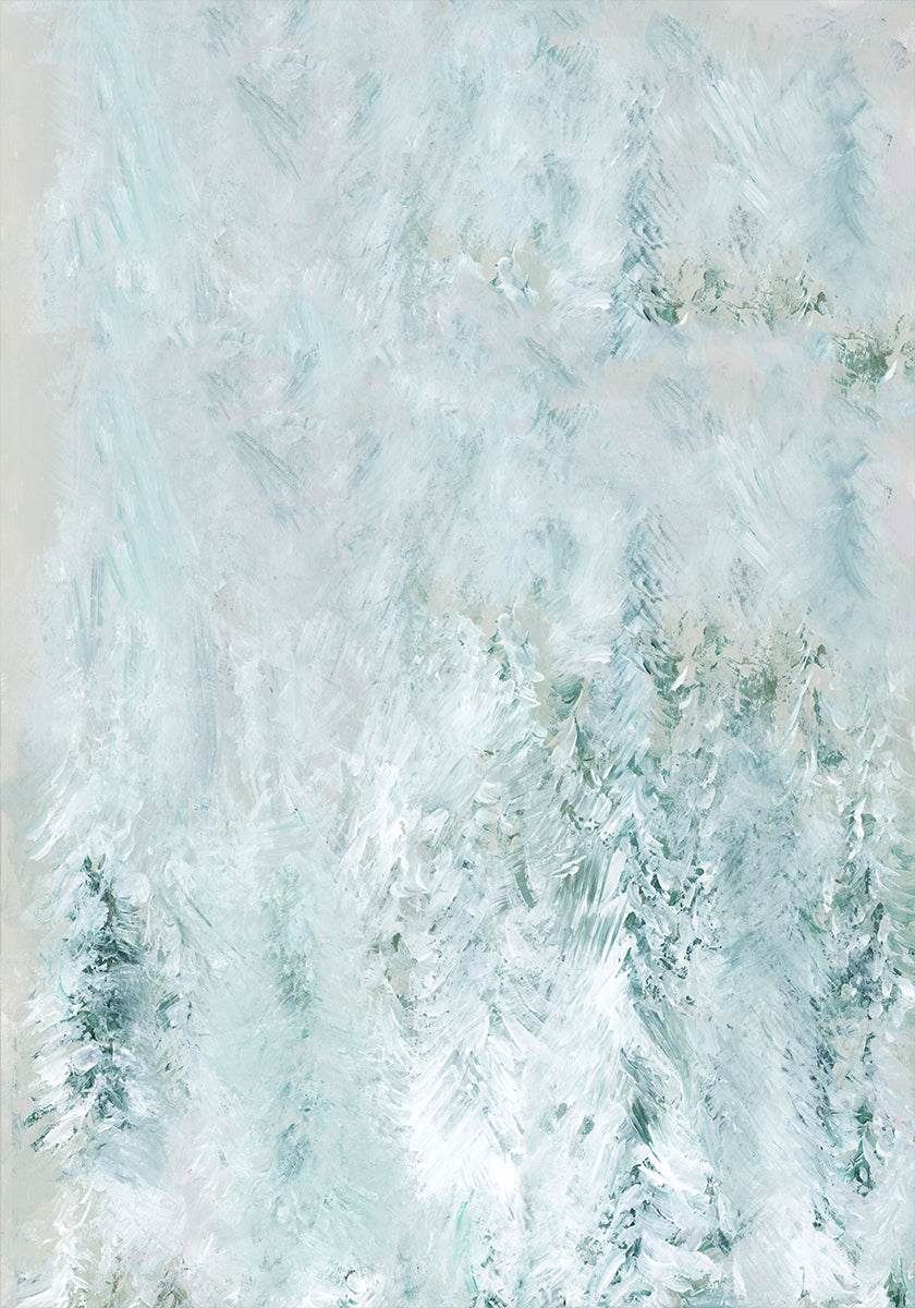 Winter White Forest Scene 1 Poster