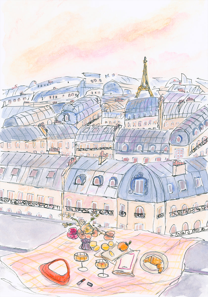 Parisian Rooftop Picnic With Eiffel Tower Views