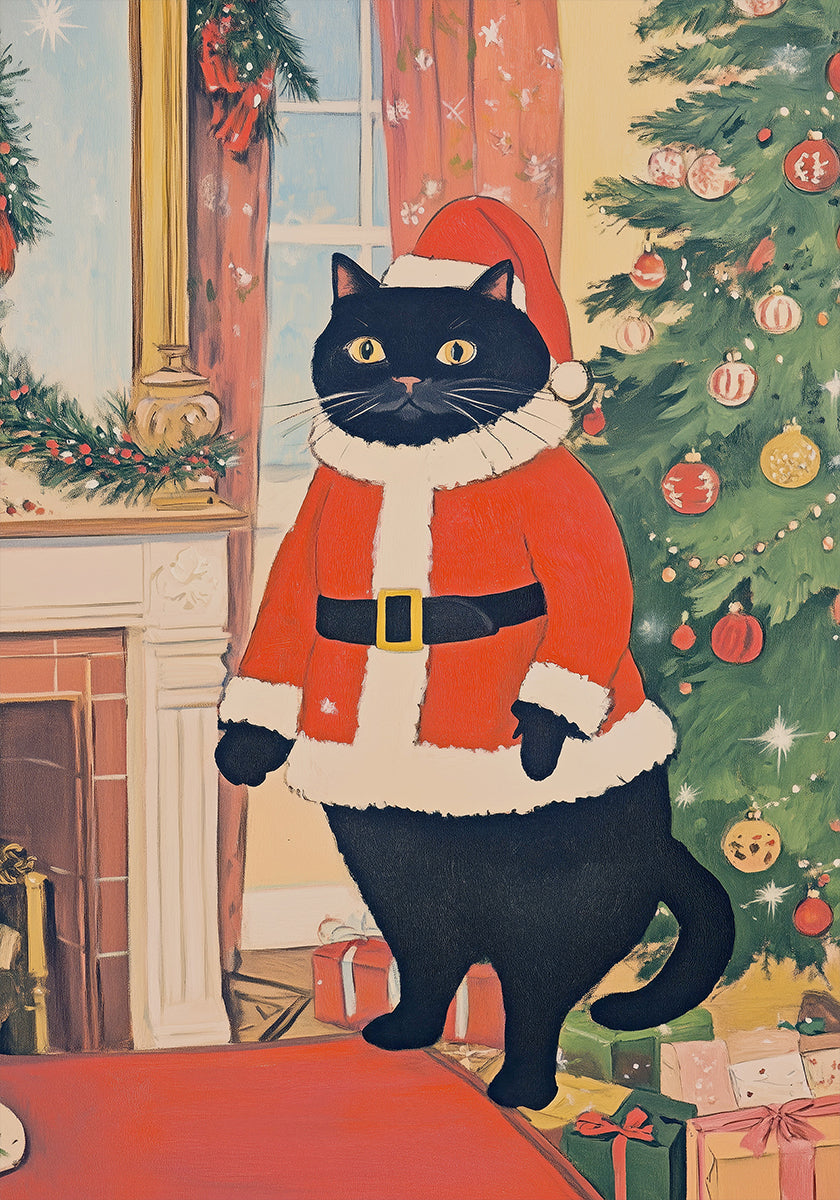 Christmas Cat Poster