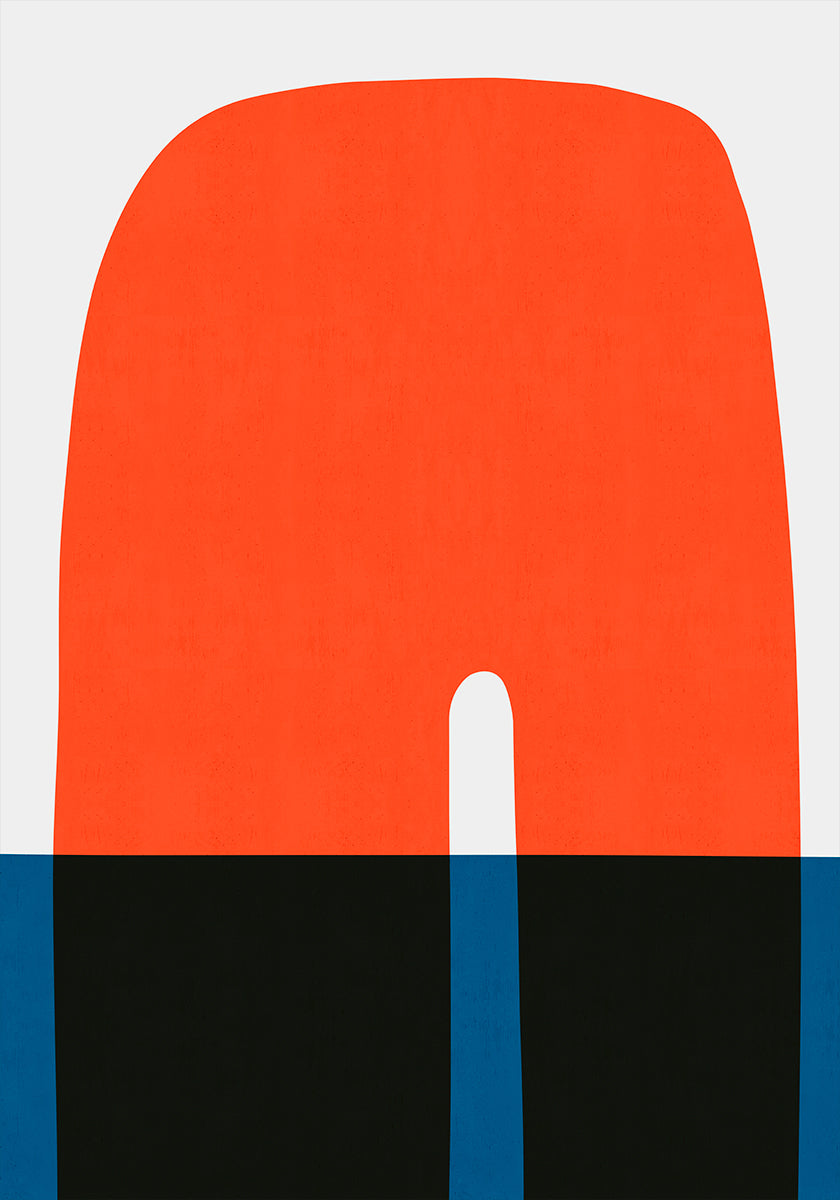 Blue and red 8 Poster