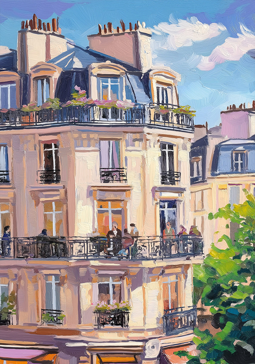 Paris Building Poster