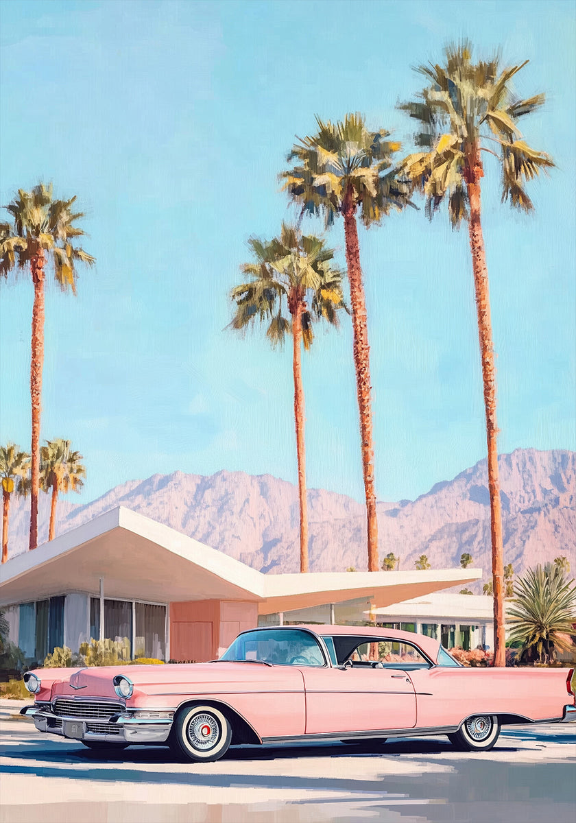 California Vintage Car Poster