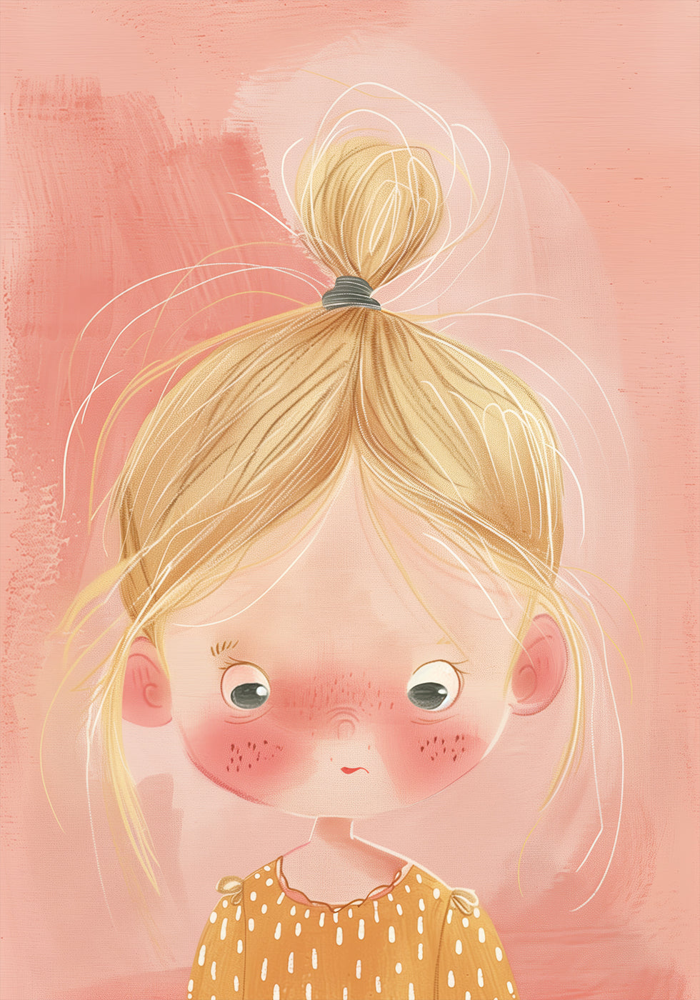 Blonde Girl With Freckles Poster