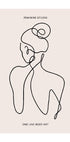 Female One Line Art 32 Plakat - Posterbox.no