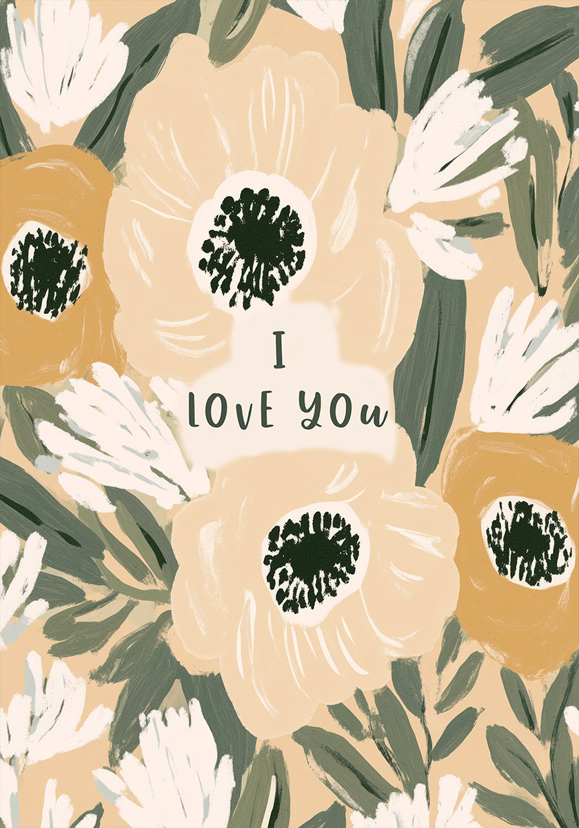 Floral Love Note Poster