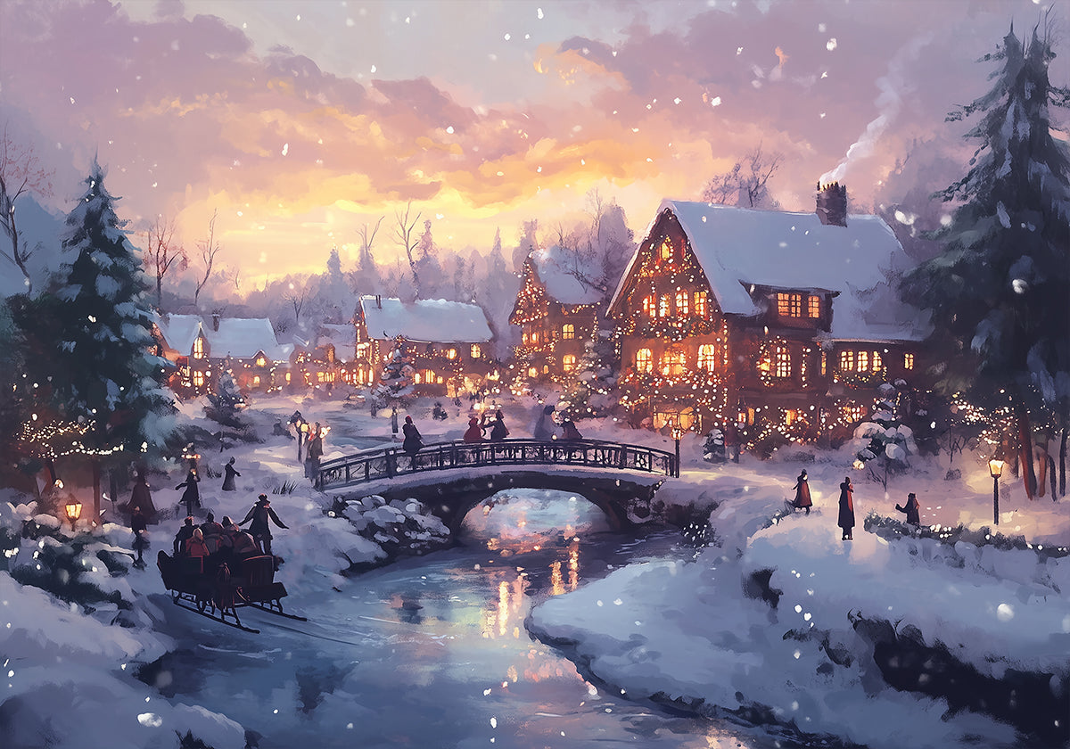 Pictufy Christmas Village Poster