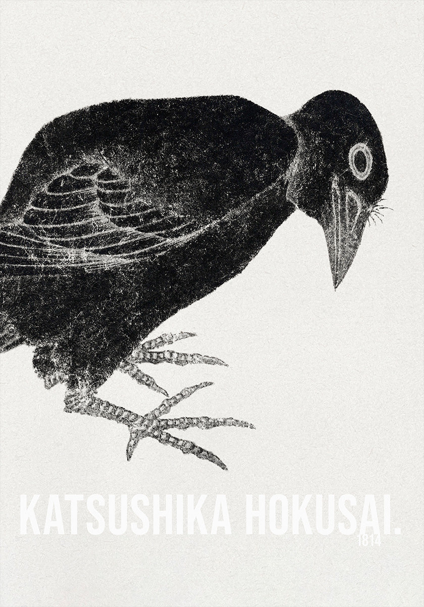 Katsushika Hokusai's Bird 1814 Poster