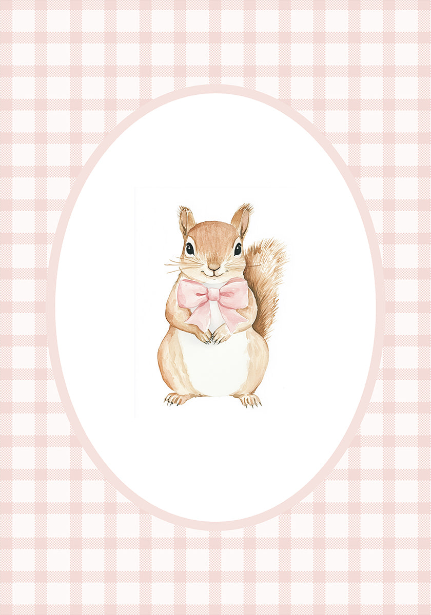 Squirrel Watercolor Poster