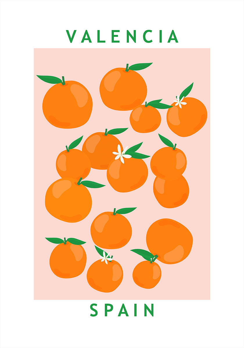 Flower Market Oranges Poster