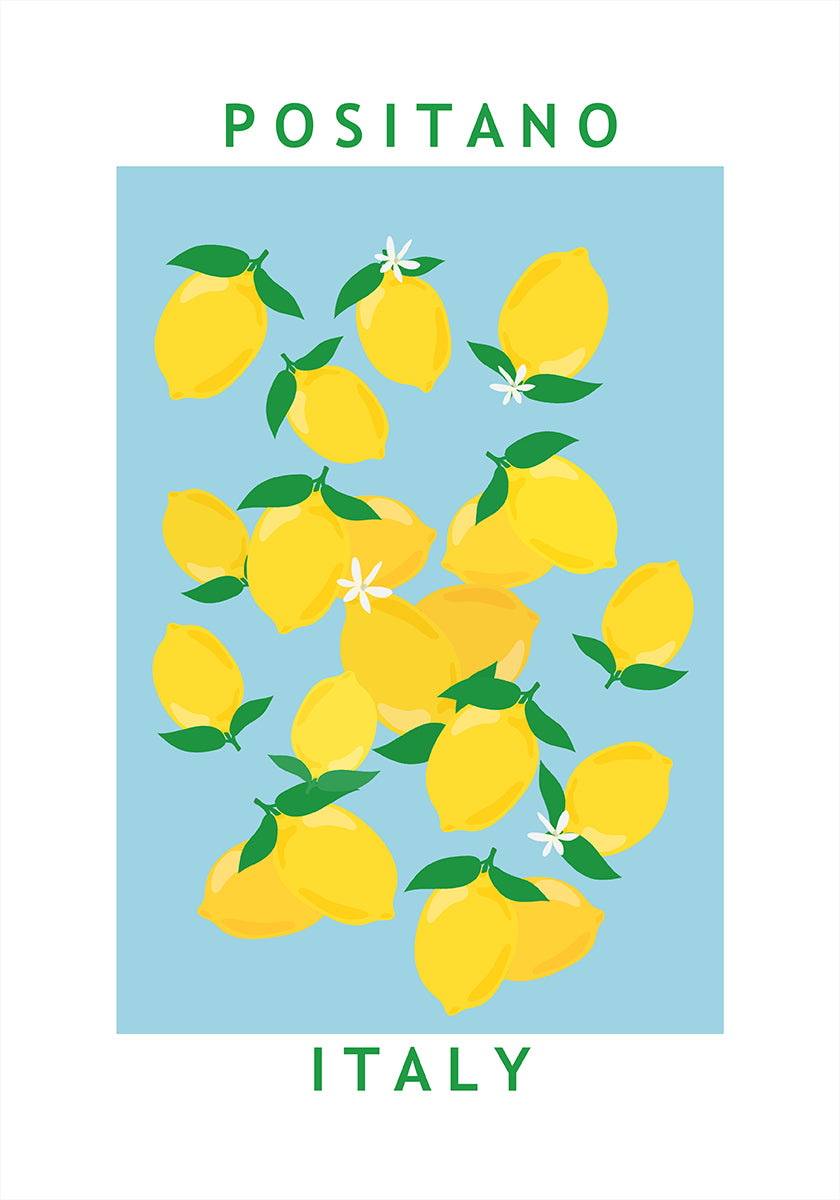Lemons Flower Market Poster