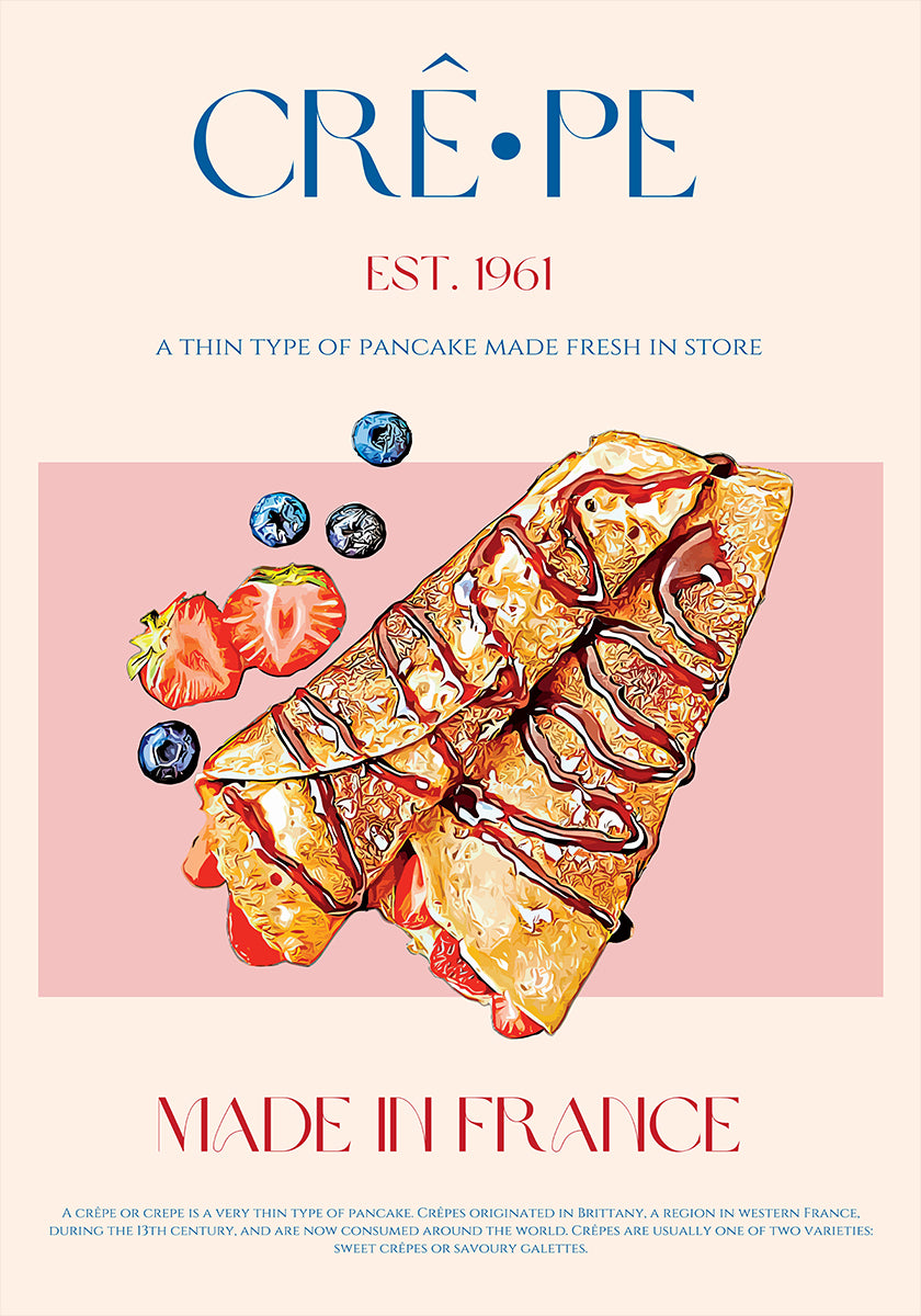 French Crepe Delight Poster