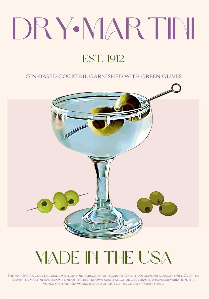 Classic Martini Charm Poster
