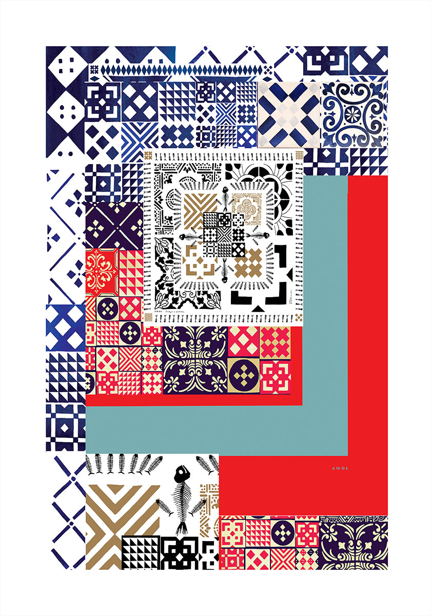 Portugese Abstract Pattern Poster
