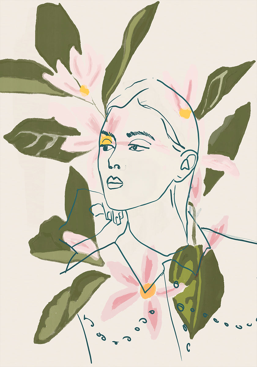Floral Reflection Poster