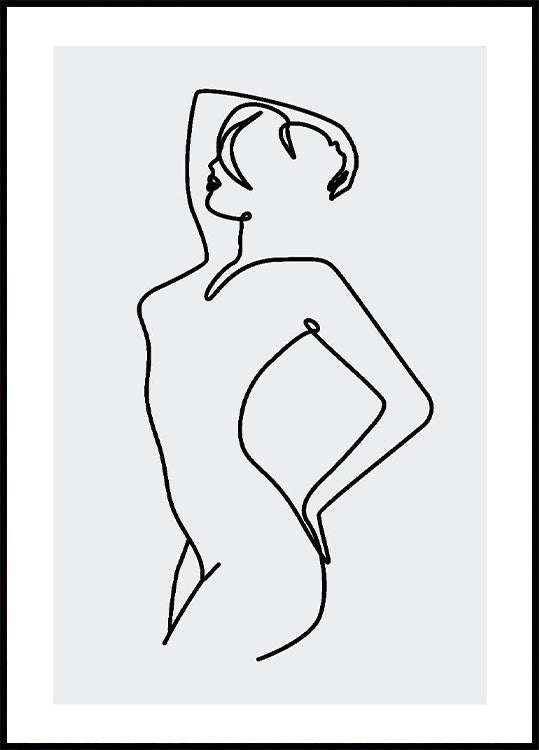 Line Art Figure 91 Plakat - Posterbox.no