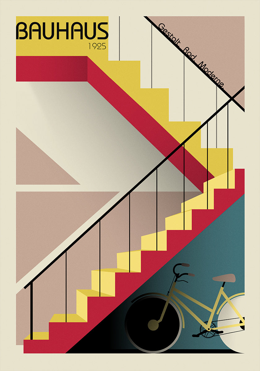 Bauhaus-Gestalt. Rad. Moderne Shape. Wheel. Modern Poster