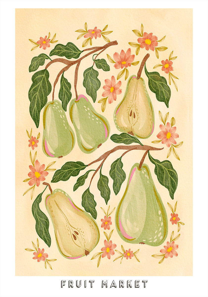 Pears and Petals Poster