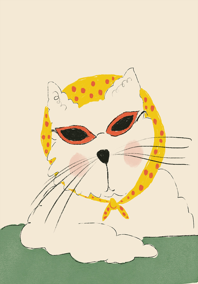 Chic Feline Pose Poster