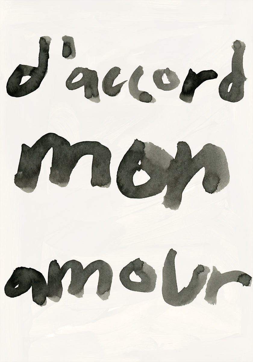 D'accord Mon Amour Poster