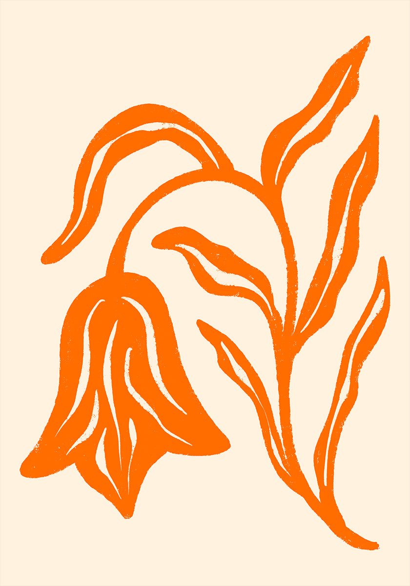 Orange Tulip Poster
