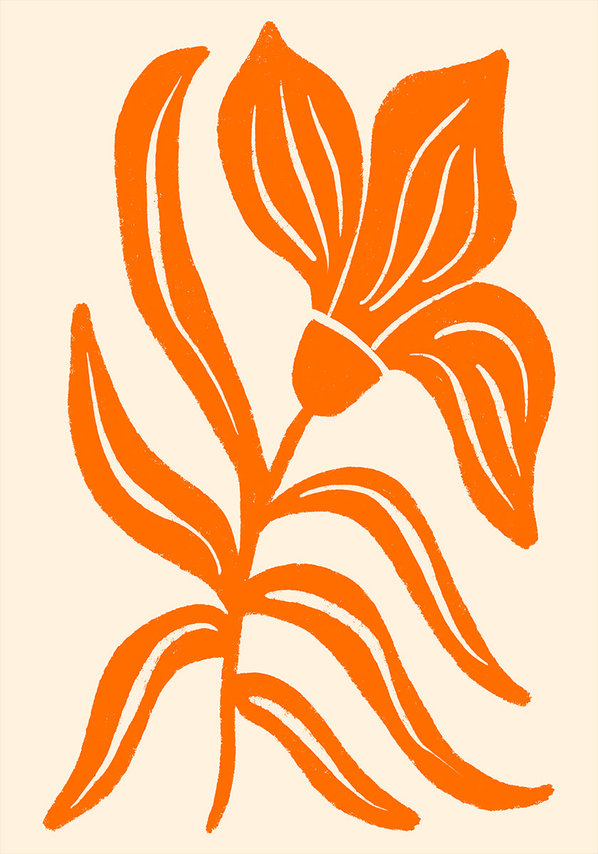 Abstract Orange Poster