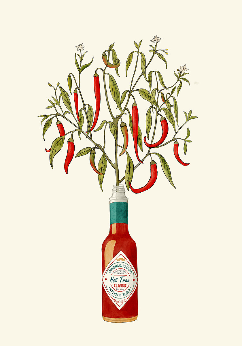 Chili Pepper Plant Poster