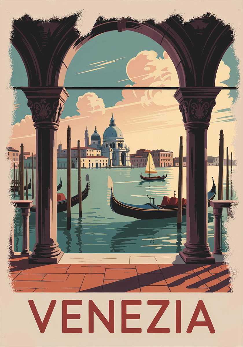 Venezia Vintage Travel Poster Poster