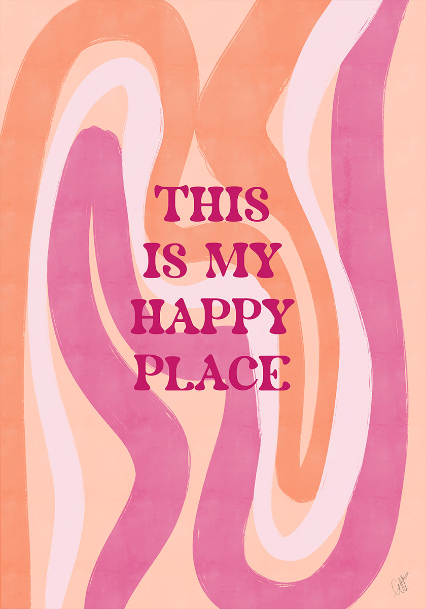 Peach'Pink Explosion No. 4 Poster