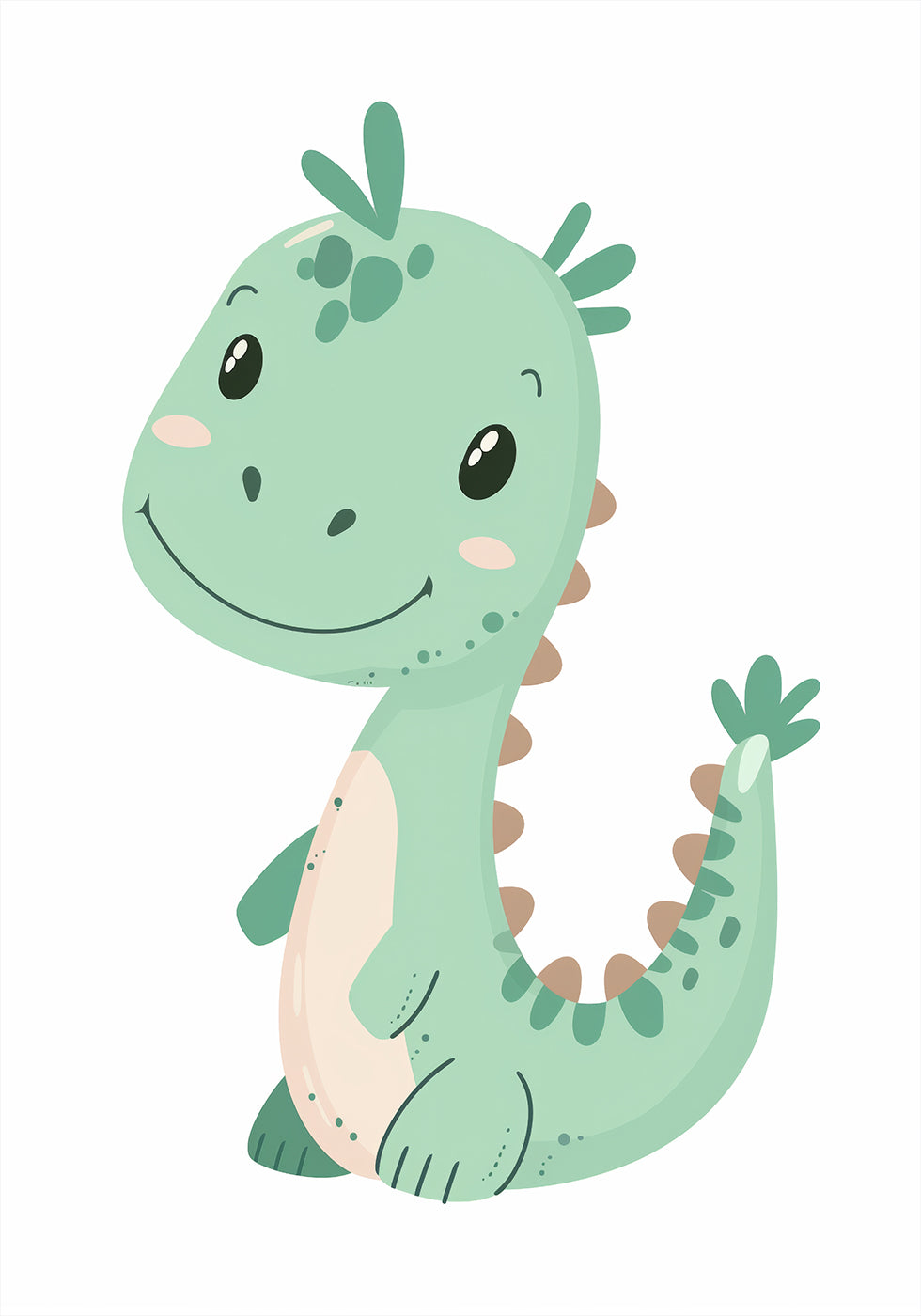 Green Dinosaur Poster