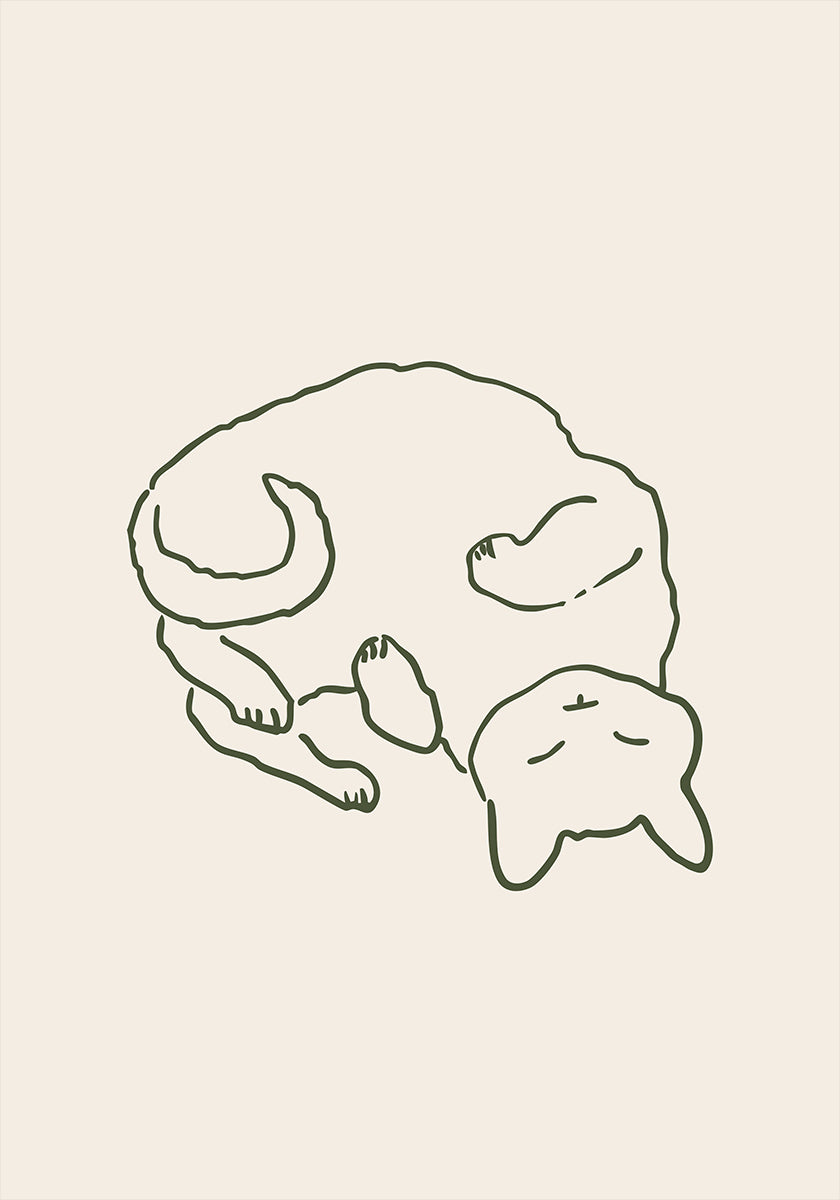 Cozy Cuddling Cat Poster