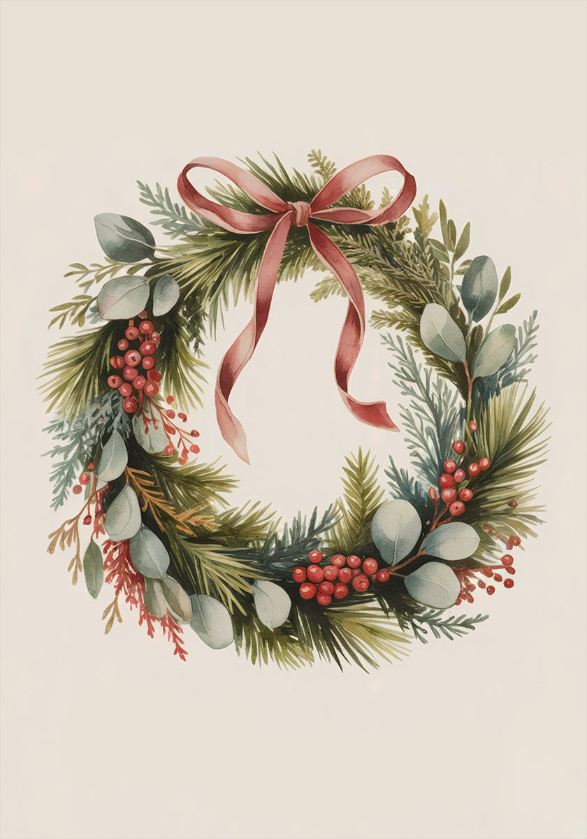 Christmas Wreath Poster