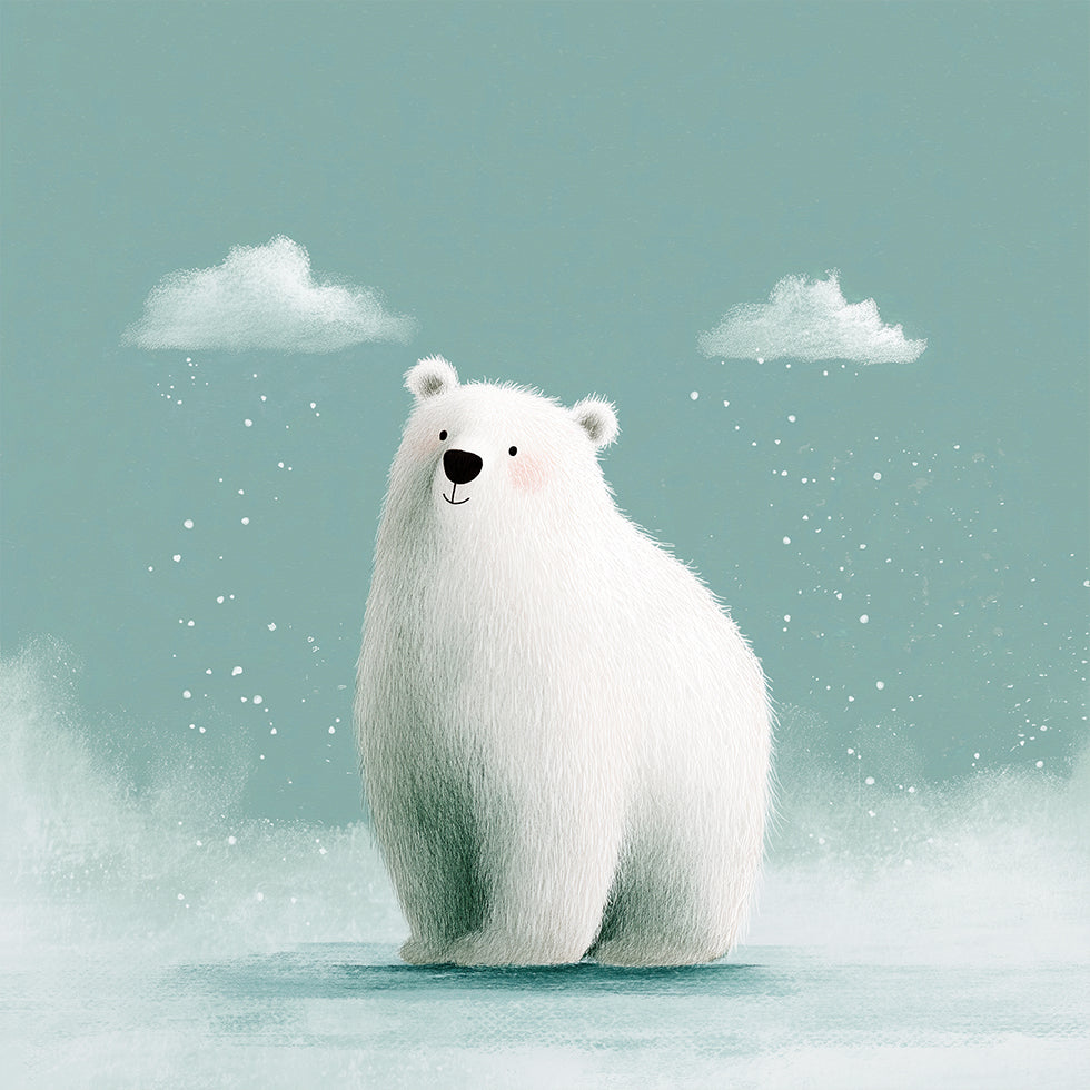 Happy polar bear Poster