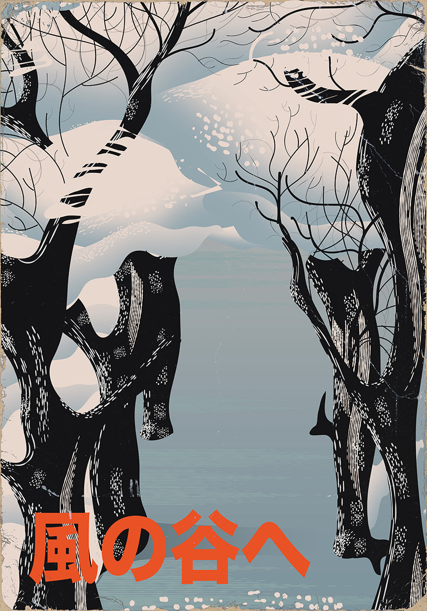 To the Valley of the Wind Japanese Winter Poster