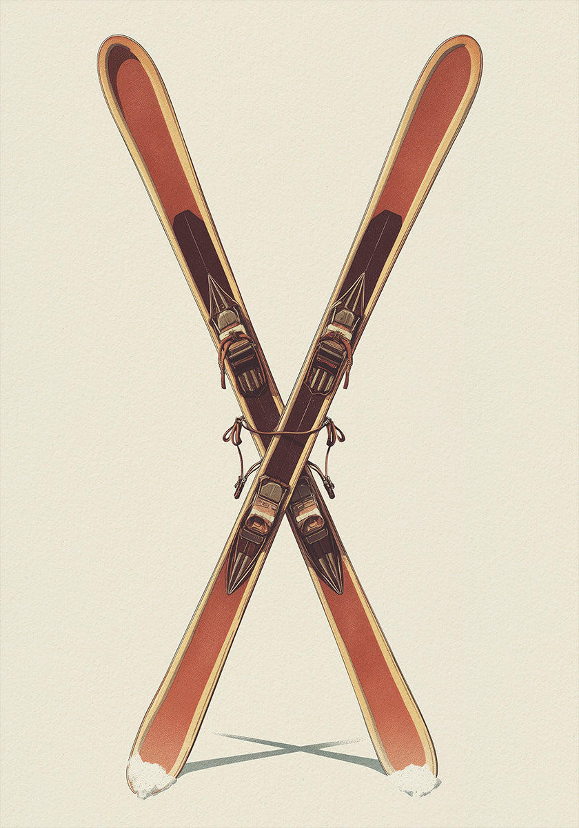 Wooden Skis Poster