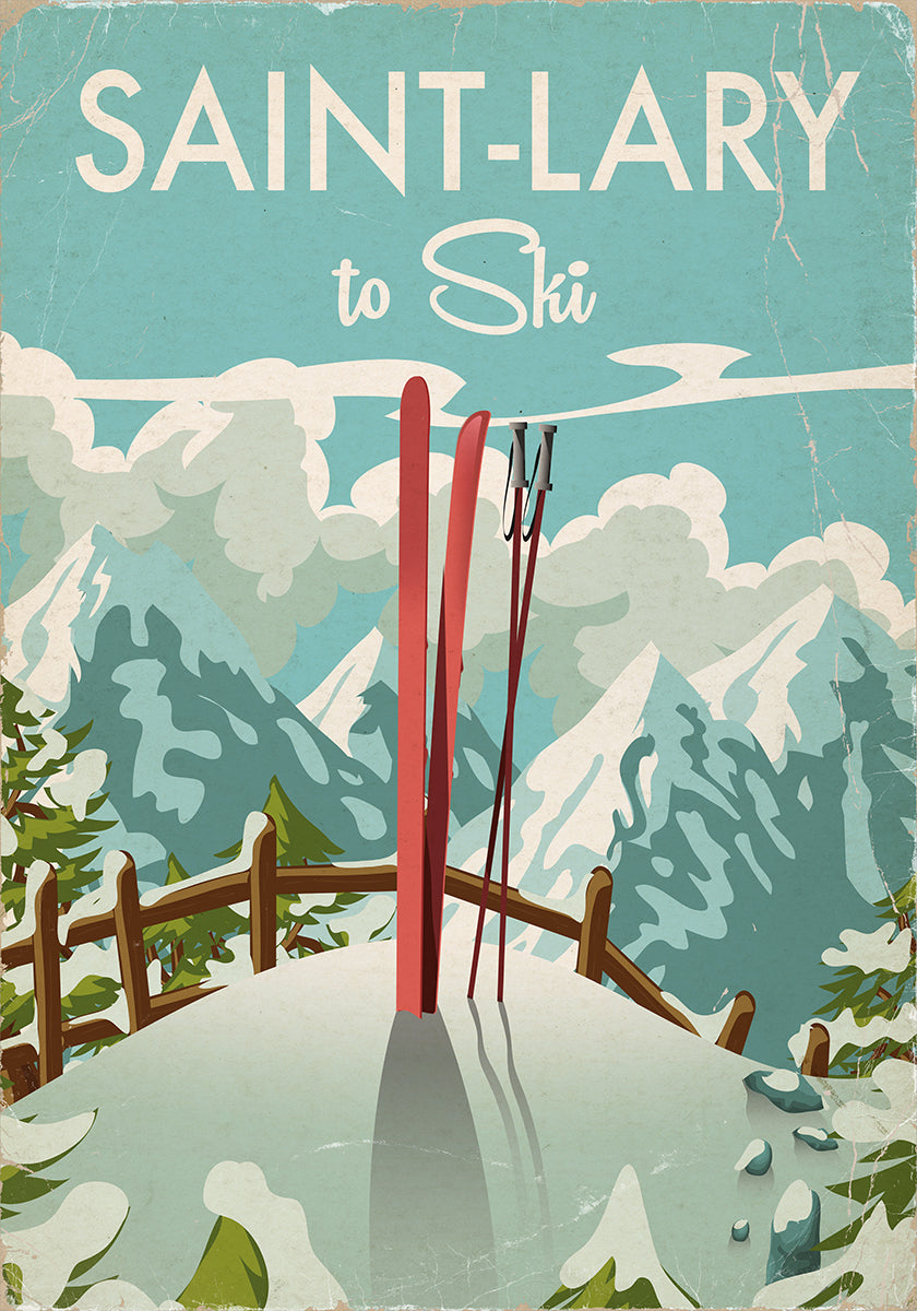 Saint Lary Ski Poster Poster