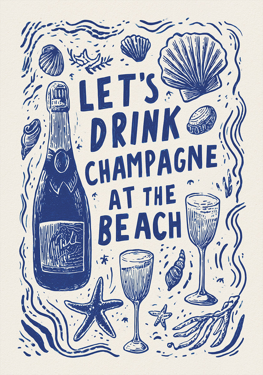 Let's Drink Champagne Poster