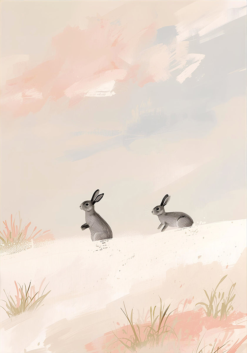 Hasen Im Schnee Poster