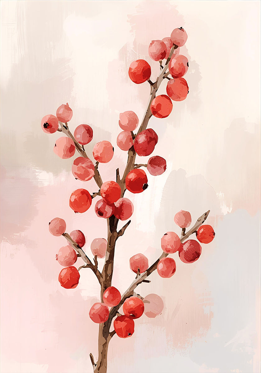 Roter Beerenzweig Poster