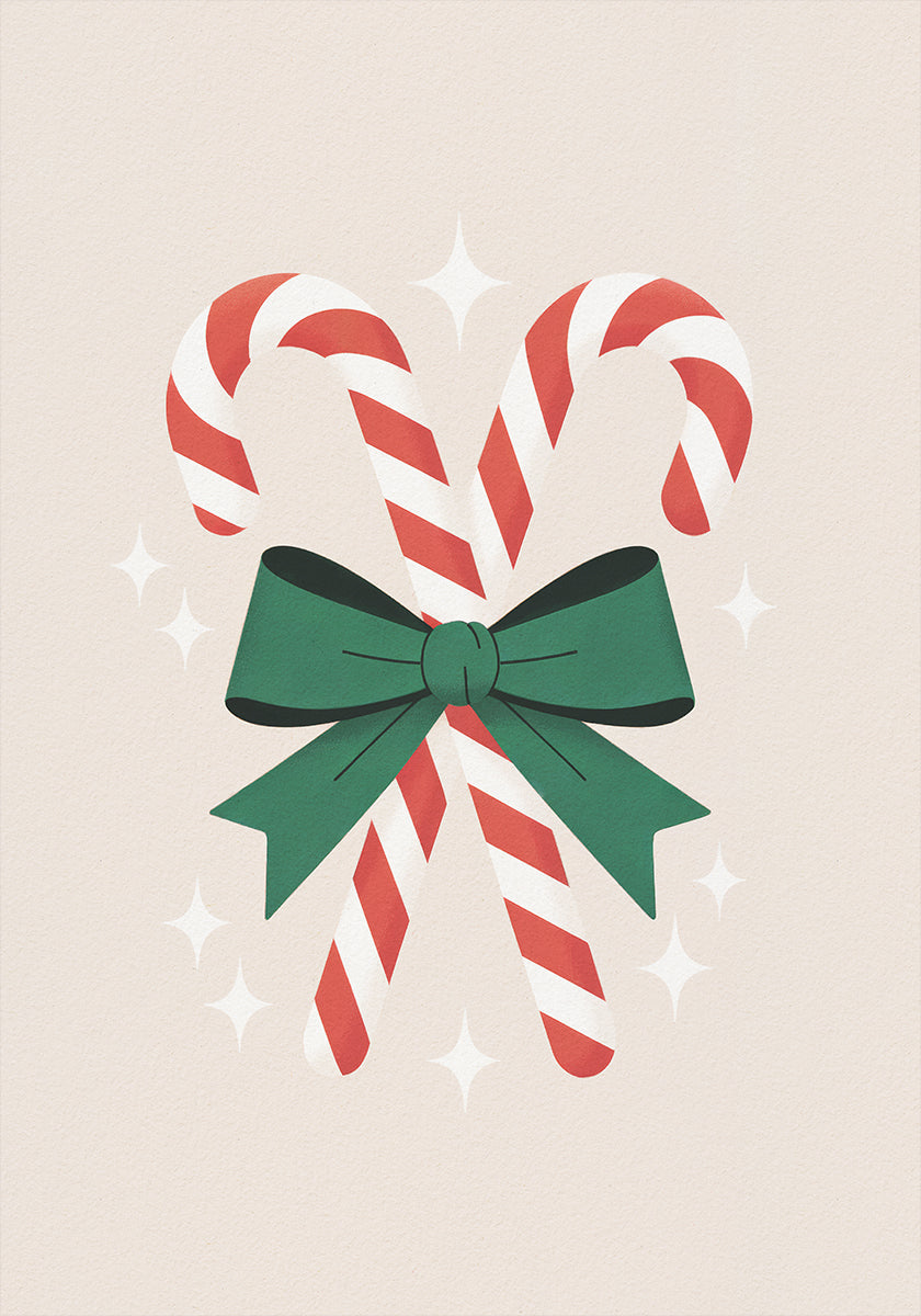 Christmas Candy Canes Poster