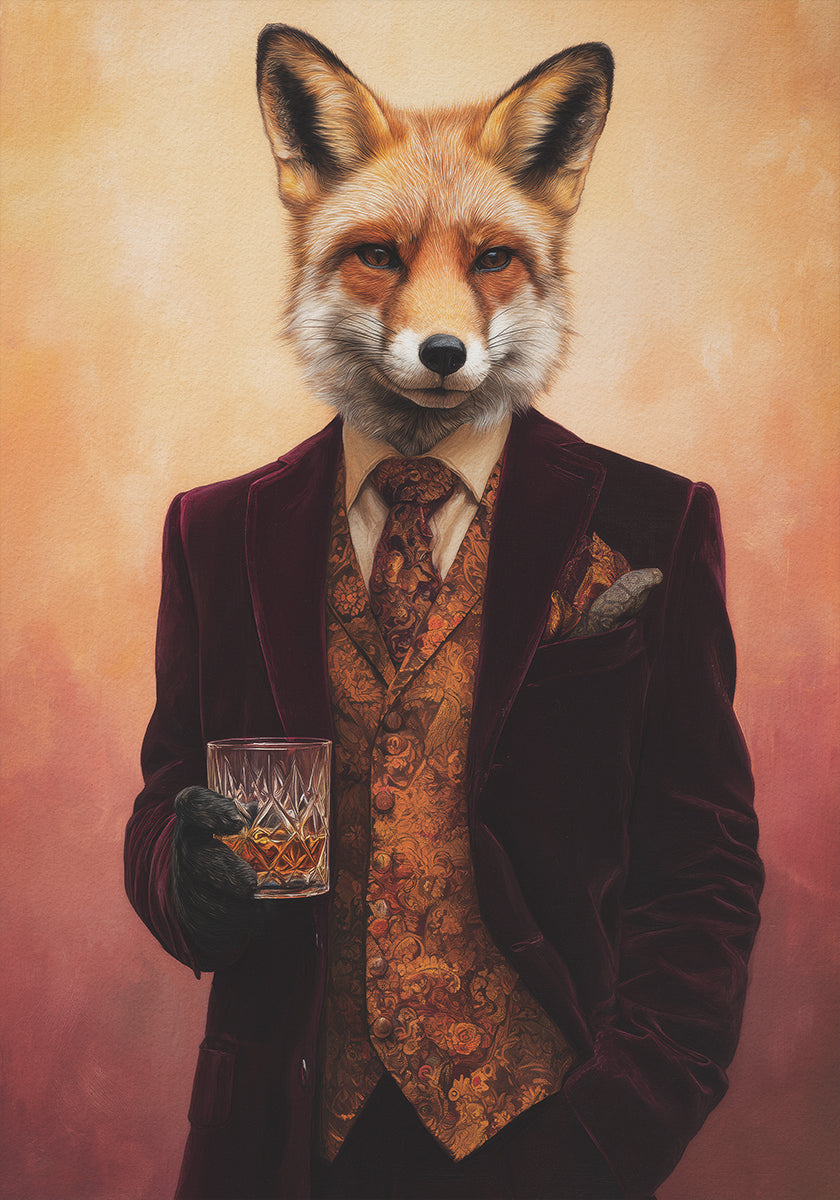 Fox In Velvet Suit Poster