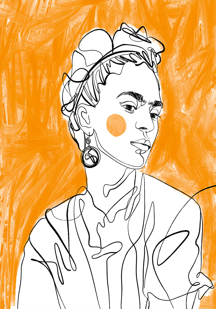 Muse in Orange Poster