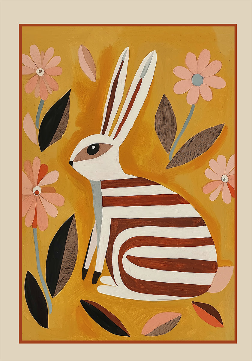 Striped Hare Poster