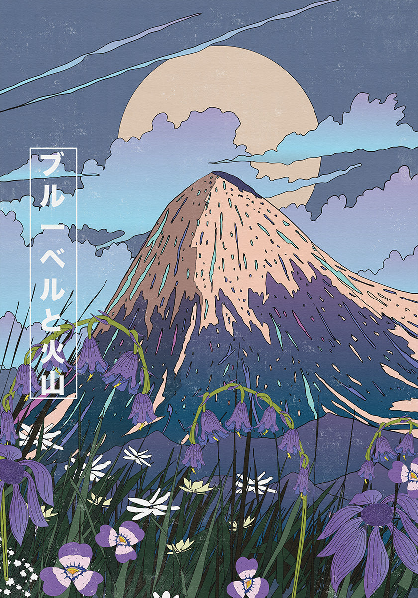 Bluebells and the Volcano Poster